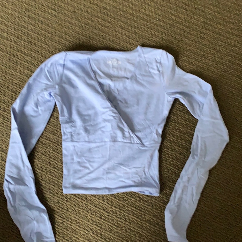 long sleeve tight crop top